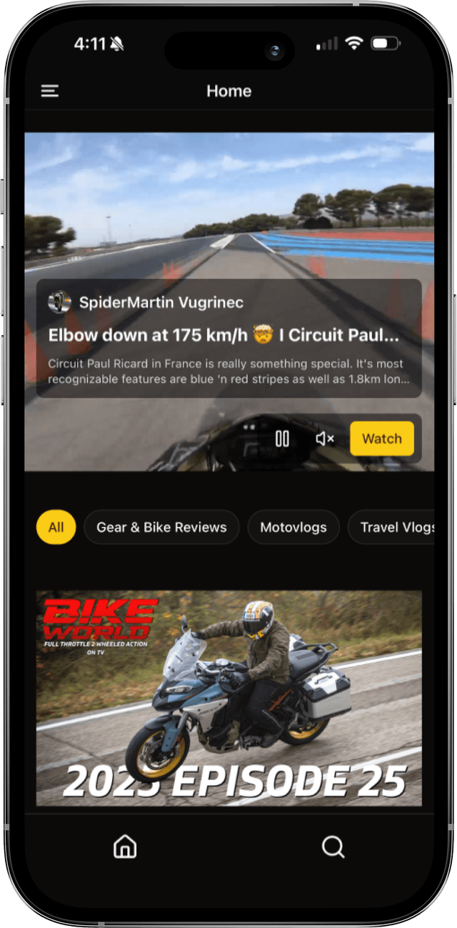 MeeTV app running on iPhone
